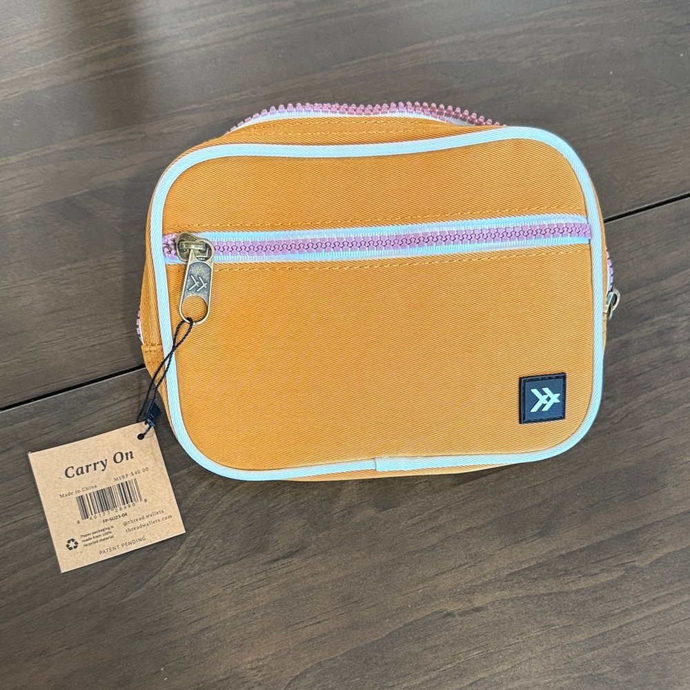Orange Waist / Shoulder Pouch with Blue Trim